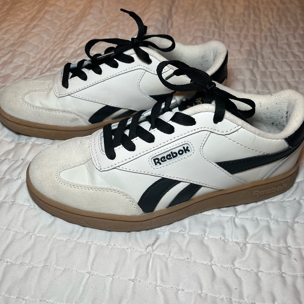 Reebok Classic White and Black Sneakers